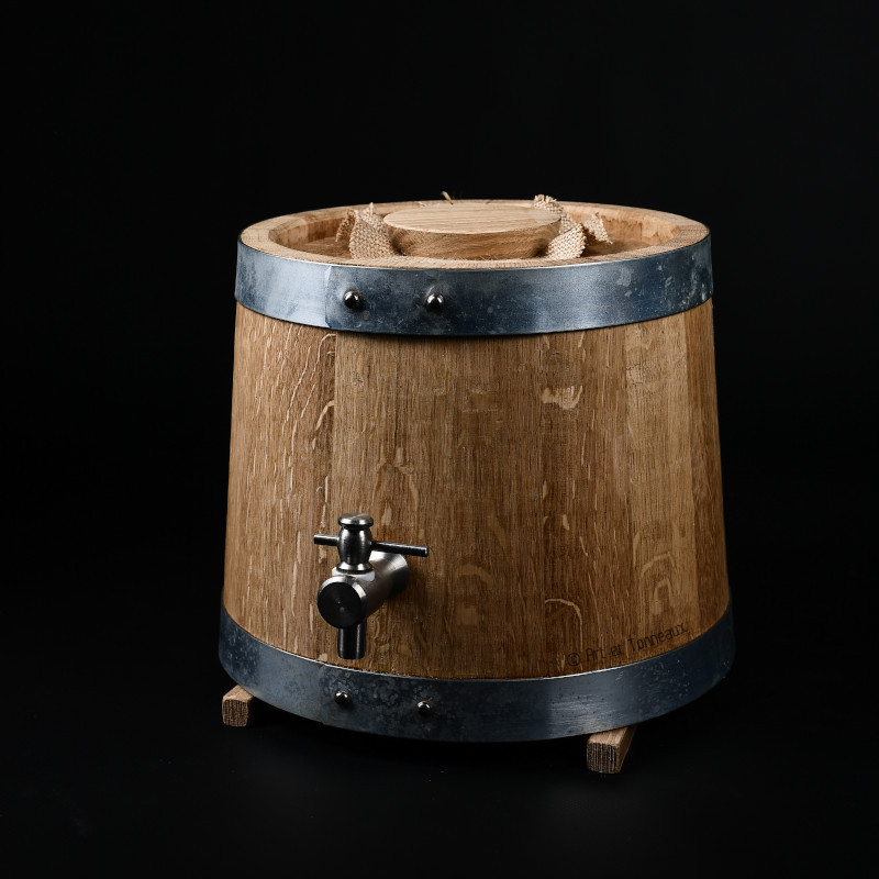 Vinaigrier bois 10L (chêne) robinet inox